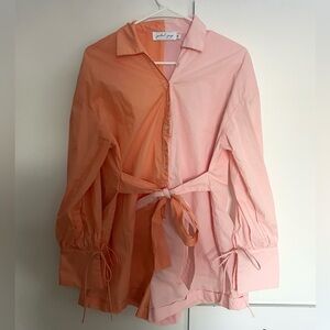 Petal & Pup Angie Orange and Pink Jumpsuit with tie back